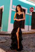 Fully Sequin Trumpet Tiered Tulle Skirt Dress NXT1337