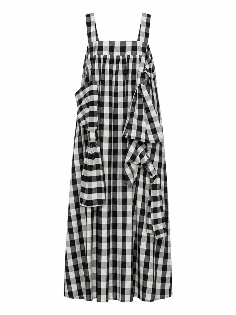 Sovereign Plaid Patchwork Maxi Dress