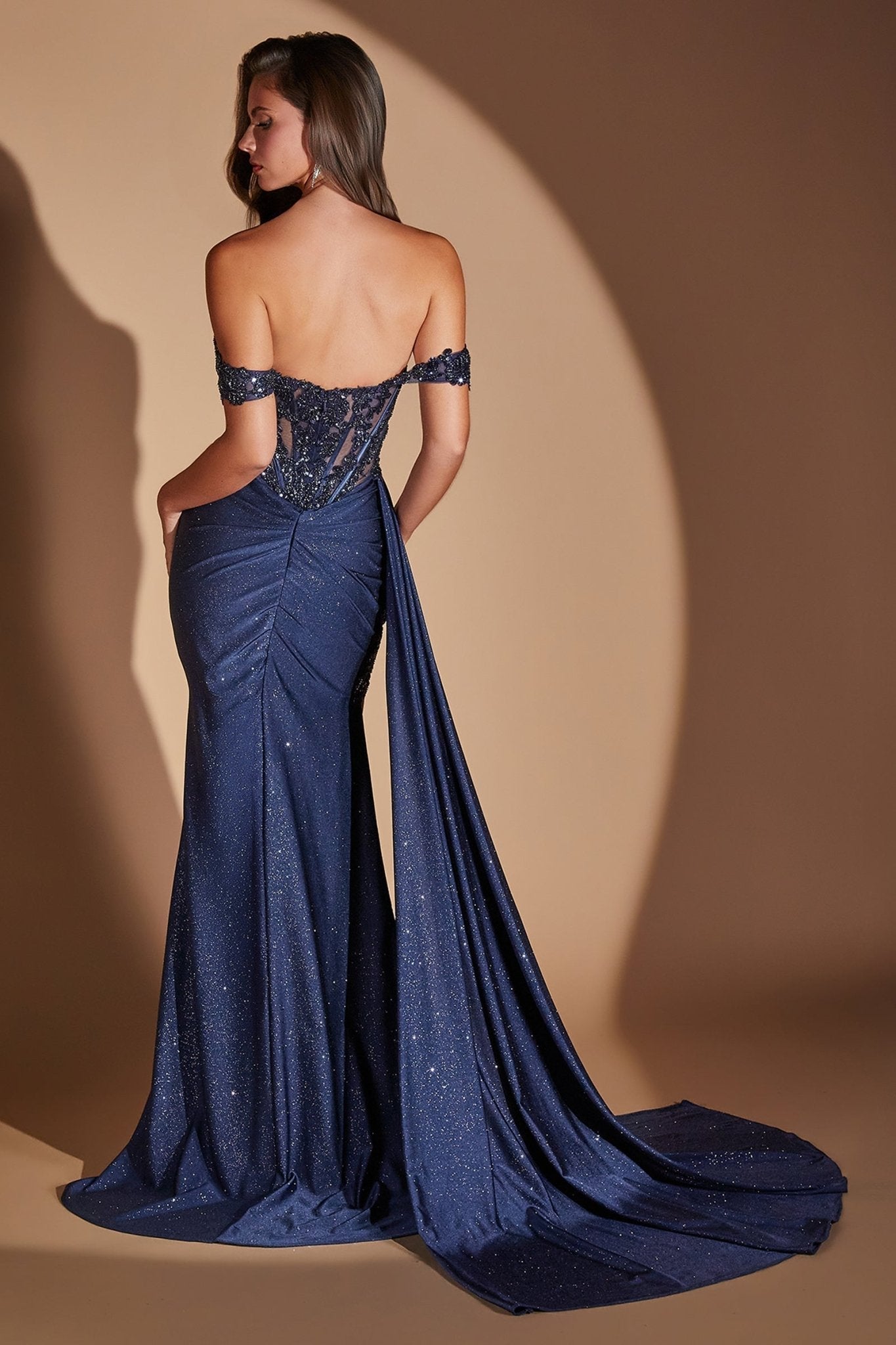 Elegant Embellished Formal Long Special Occasion Gown Detailed CDJ914