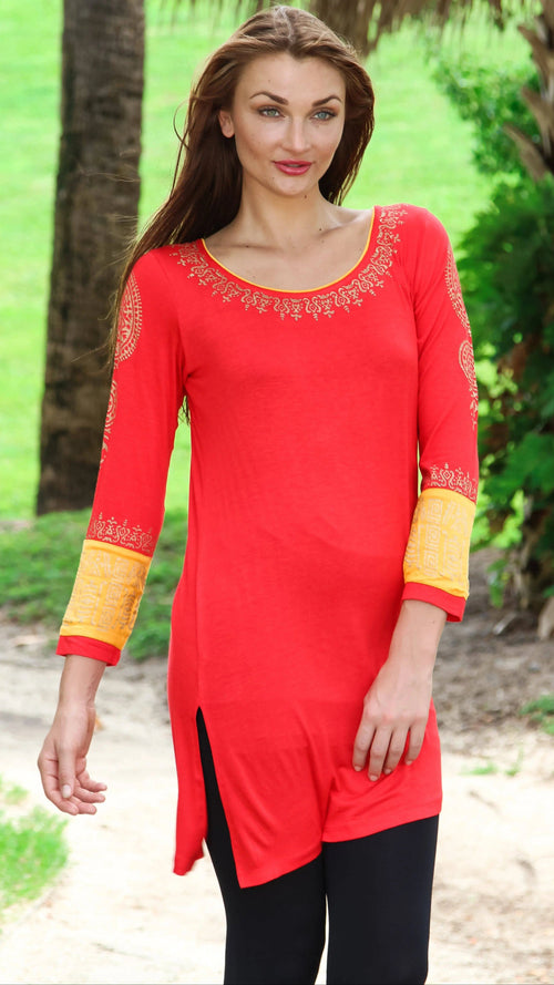 Block Printed knitted Tunic