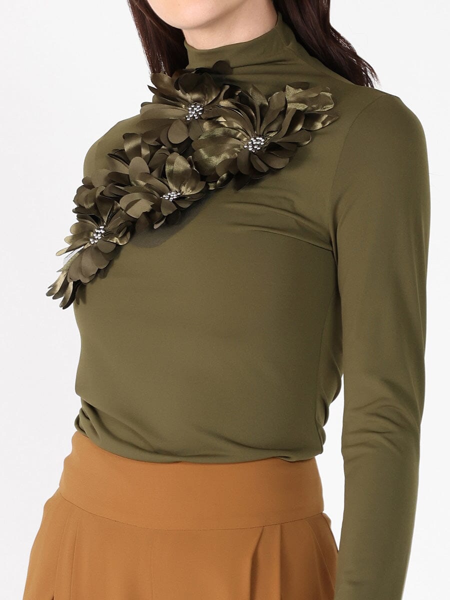 Long Sleeve Mock Neck T-Shirt