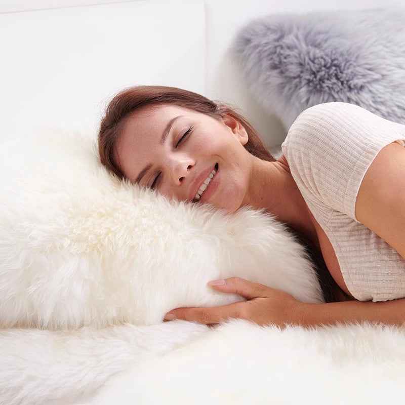 Natural New Zealand Sheepskin Rug 2x3 | Single Pelt | Ultra-Soft Thick Wool | Undyed & Formaldehyde-Free | Nursery-Safe